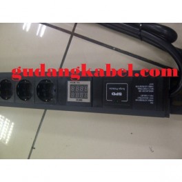 PDU 12 Outlets Germany-Type 32A with SPD & AVD (Ampere Volt Display)