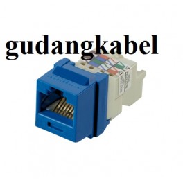 PANDUIT NET-KEY NK Modular Jack Cat 6 Blue, TP Style, NK6TMBU