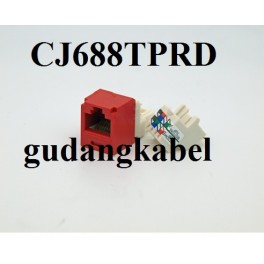 Panduit Modular Cat.6 Red, Giga Channel Mini Jack CJ688TPRD