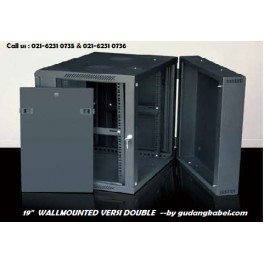 19" Wallmounted 9u Depth 600mm, Double Door