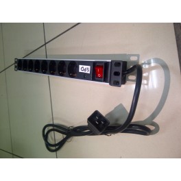 PDU 8 Outlets Germany type,16A, with surge protector, cable Input nya Socket C20