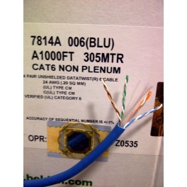 Belden UTP Cable Cat.6 Blue 7814