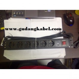 PDU 6 Outlets Germany-Type 16A, with Switch On/Off & Surge Protector